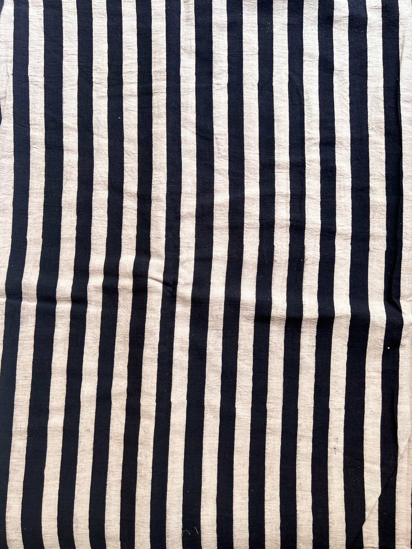 Natural dyed Black stripes Ajrakh mul cotton saree
