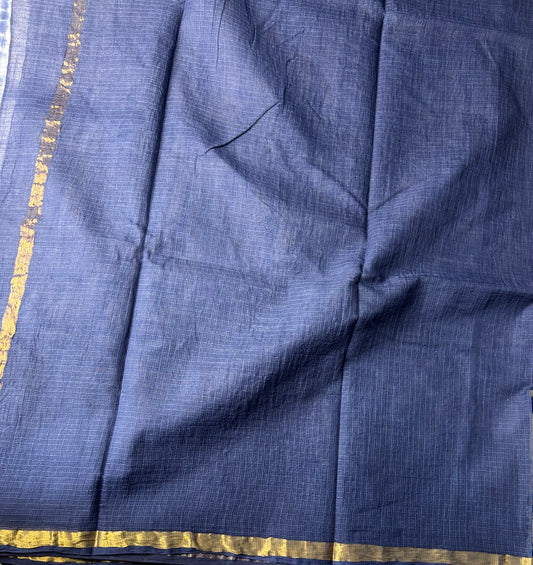 White blue shibori Kota doria saree