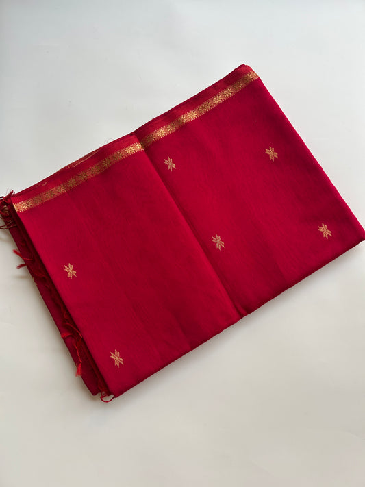Pink Maheshwari handloom saree