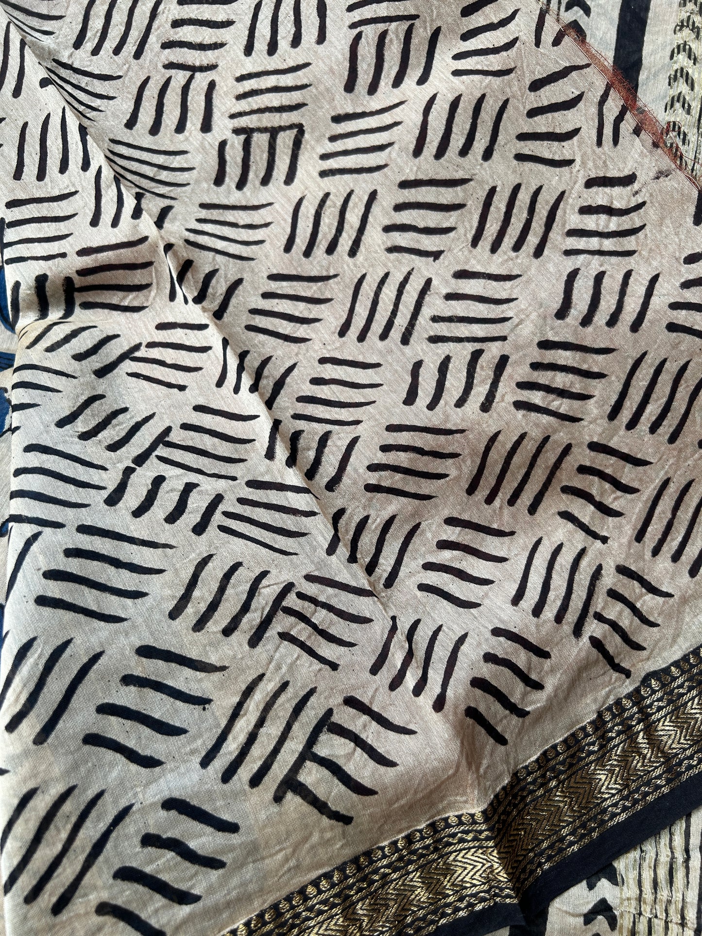 Elephant motif Maheshwari silk saree