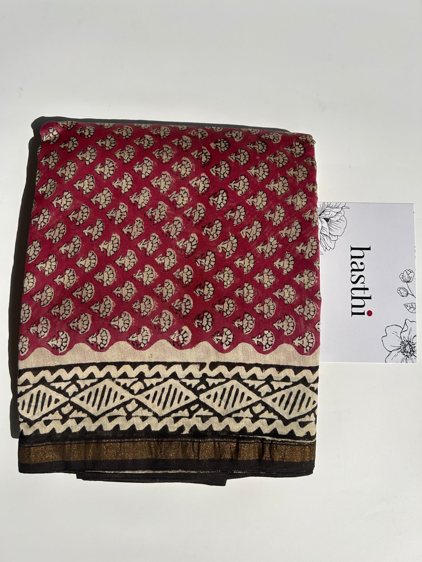 Old Mauve Chanderi silk suit set - unstitched