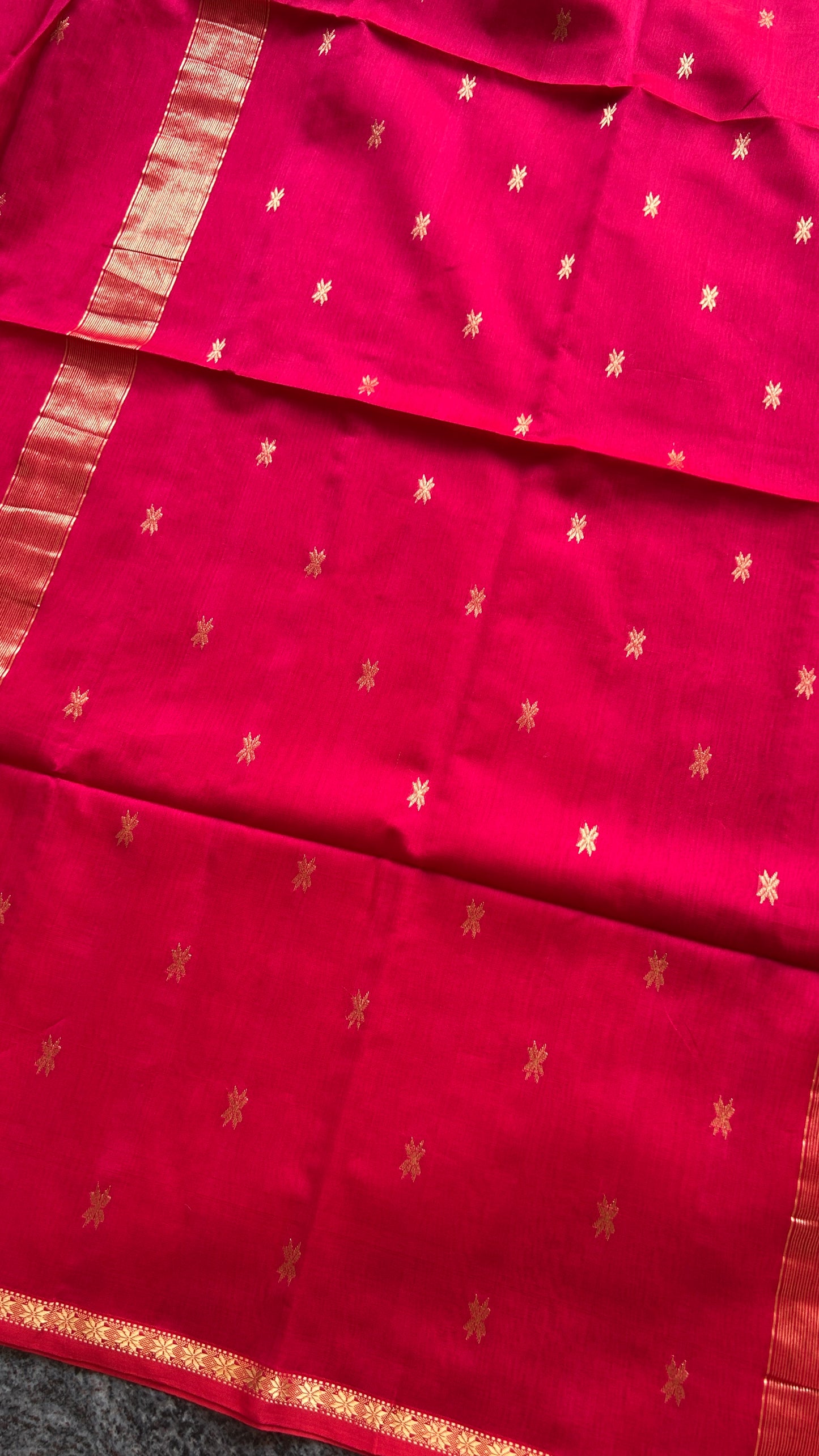 Pink Maheshwari handloom saree